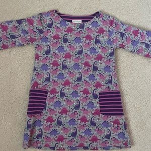 Pink and purple dino dress (4-5t)
